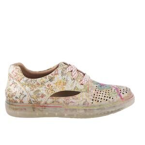 NEW L'ARTISTE women's dandeliona sneakers in lt beige multi